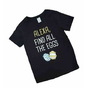 Kavio Alexa Find All Easter Eggs T-Shirt Unisex Youth Size 6/8 Black Yellow